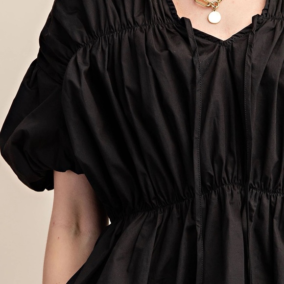 NWT Black Puff Sleeve Tops - Picture 5 of 6